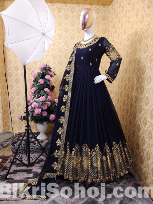 Readymade Georgette Embroidery Party Dress